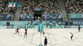Qatar overpowers United States to reach beach volleyball semifinals | Paris Olympics | NBC Sports