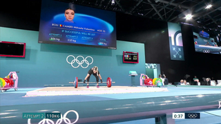 China's Hou Zhihui strikes weightlifting gold again in women's 49kg | Paris Olympics | NBC Sports