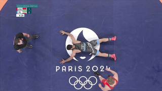 Iran's Mohammadhadi Saravi takes down Armenia's Aleksanyan for 97kg Greco-Roman gold | NBC Sports