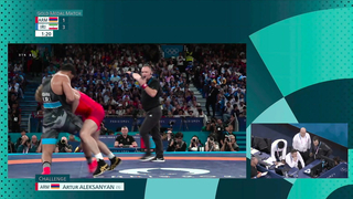 Iran's Mohammadhadi Saravi takes down Armenia's Aleksanyan for 97kg Greco-Roman gold | NBC Sports