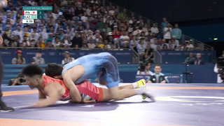 Japan's Kusaka Nao brings home gold in men's Greco-Roman 77kg class | Paris Olympics | NBC Sports