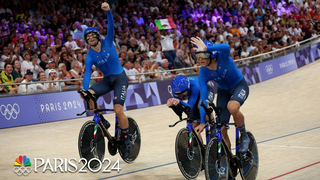 Italy beats out Denmark for cycling track men's team pursuit bronze | Paris Olympics | NBC Sports