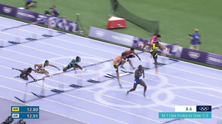 Grant Holloway leaves field IN THE DUST with blazing 110m hurdle semi | Paris Olympics | NBC Sports