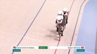 U.S. women's pursuit team sets a national record en route to gold medal race | Paris Olympics