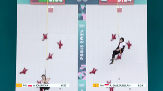 Aleksandra Miroslaw flies to speed climbing gold by 0.08 seconds | Paris Olympics | NBC Sports