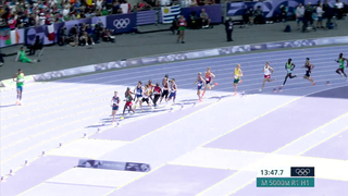 Carnage! Pushing and shoving sends multiple runners down in 5000m heat | Paris Olympics | NBC Sports