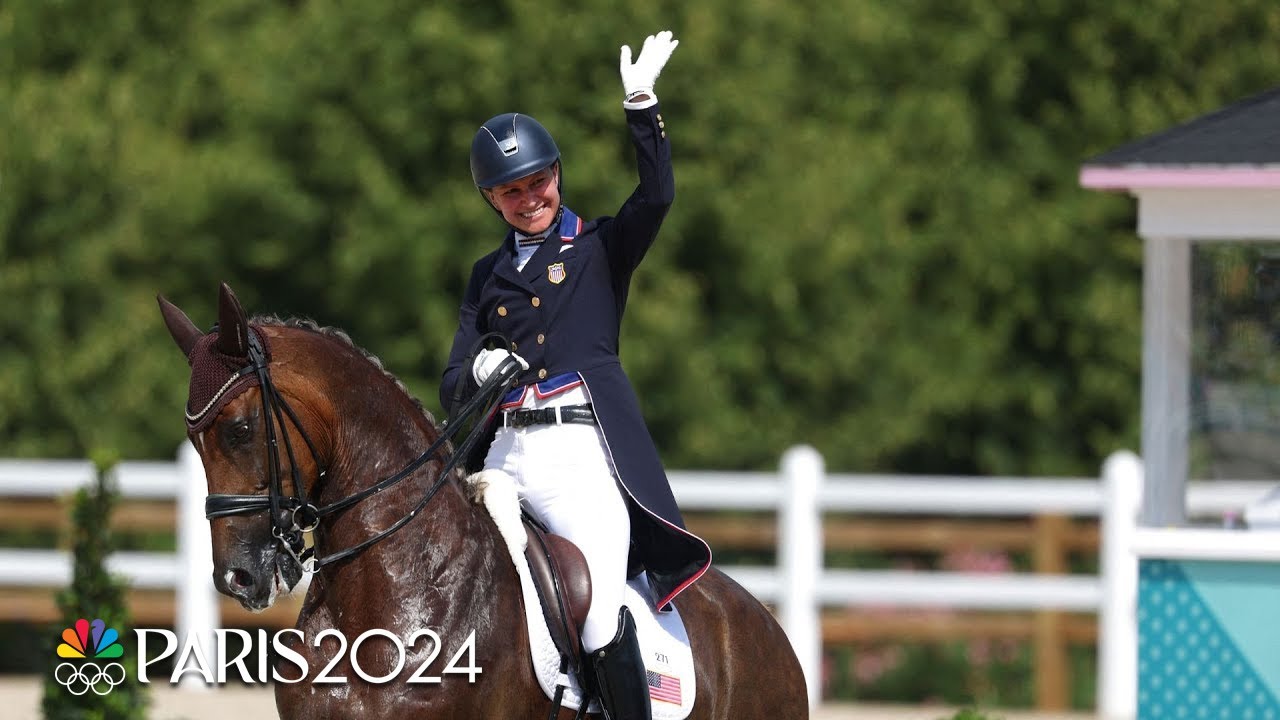Adrienne Lyle and Helix Deliver Impressive Dressage Routine for Team USA at Paris Olympics