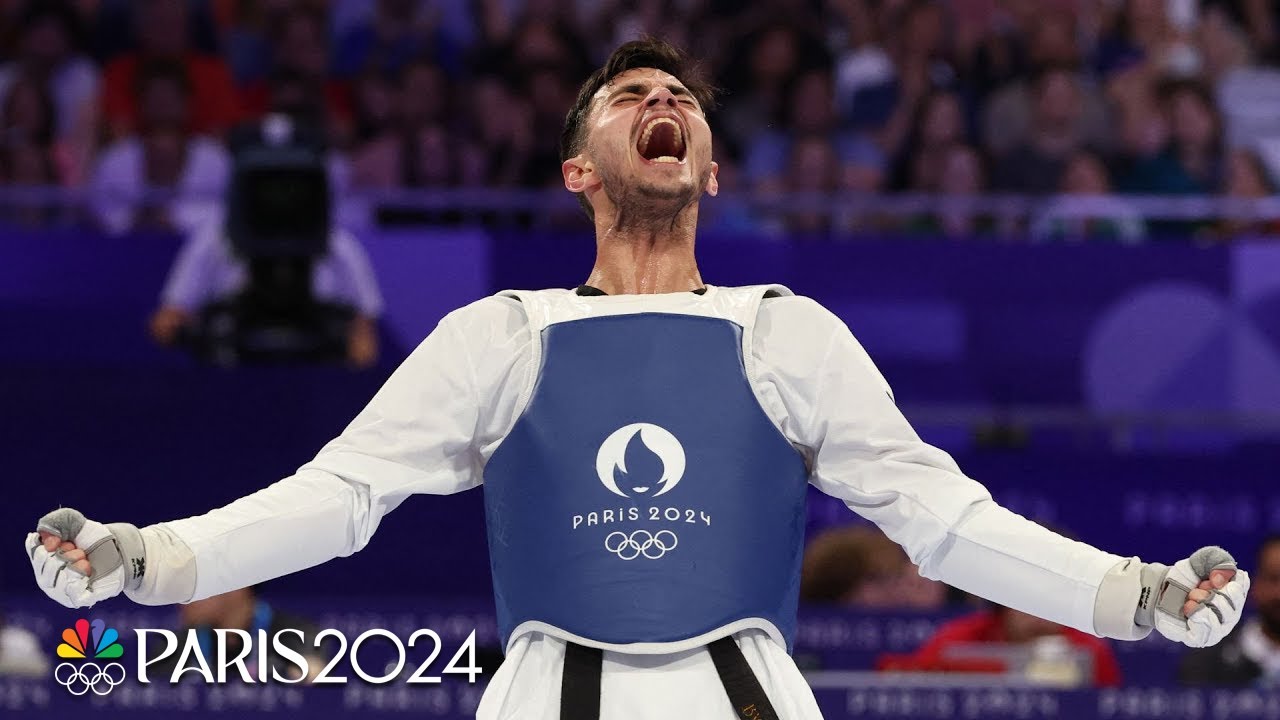 Ulugbek Rashitov Triumphs Over Zaid Kareem for Featherweight Taekwondo Gold | Paris Olympics