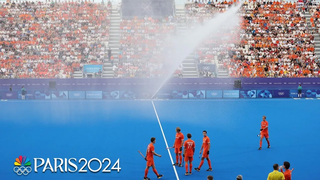 WATCH OUT Water Cannon Interrupts Gold Medal Match Mid-Game at Paris Olympics