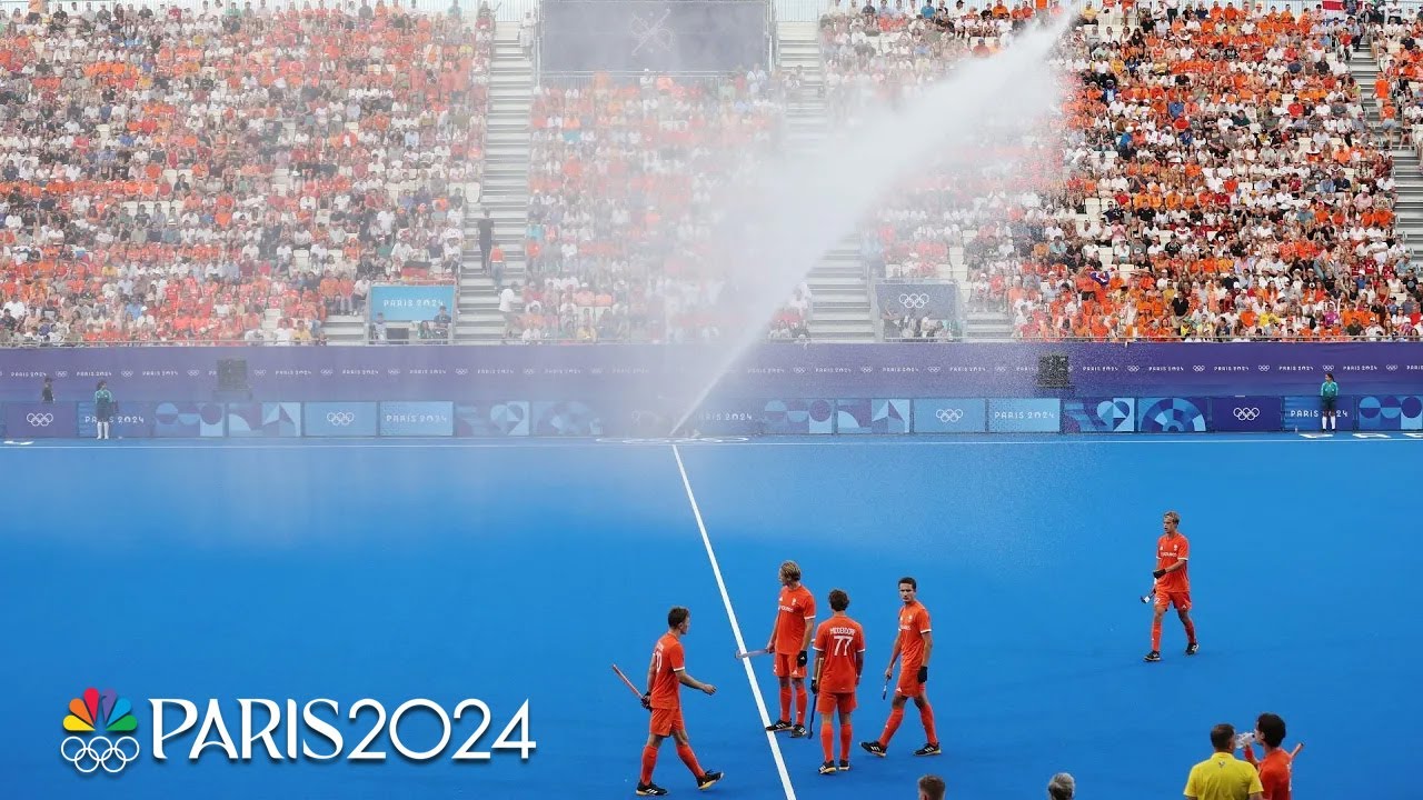 WATCH OUT Water Cannon Interrupts Gold Medal Match Mid-Game at Paris Olympics