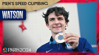 Sam WatsonStakes Claims Bronze and Sets New World Record in Speed Climbing at Paris Olympics