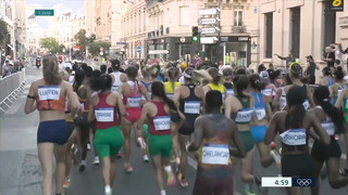 Sifan Hassan goes SHOULDER TO SHOULDER with Tigst Assefa for marathon gold | Paris Olympics