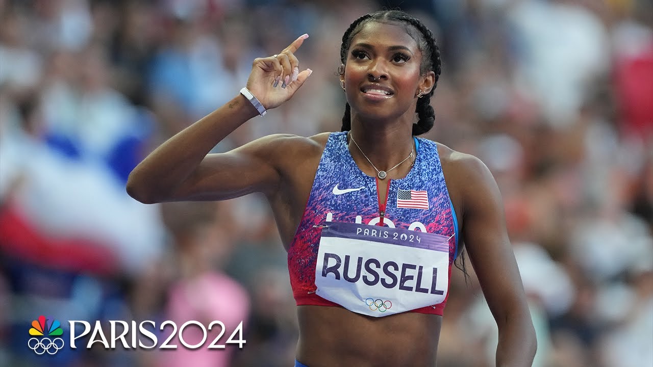 Masai Russell CLOSES STRONG to win competitive women's 100m hurdles final | Paris Olympics