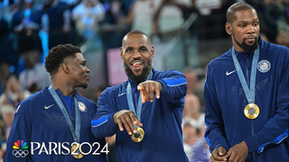 LeBron James, Steph Curry, and Team USA Celebrate Gold Medal Ceremony | Paris Olympics
