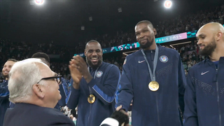 LeBron James, Steph Curry, and Team USA Celebrate Gold Medal Ceremony | Paris Olympics