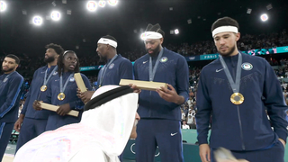 LeBron James, Steph Curry, and Team USA Celebrate Gold Medal Ceremony | Paris Olympics