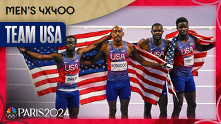Rai Benjamin Powers U.S. to Victory in Men's 4x400m Relay | Paris Olympics