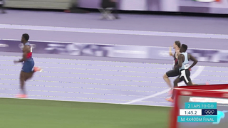 Rai Benjamin Powers U.S. to Victory in Men's 4x400m Relay | Paris Olympics