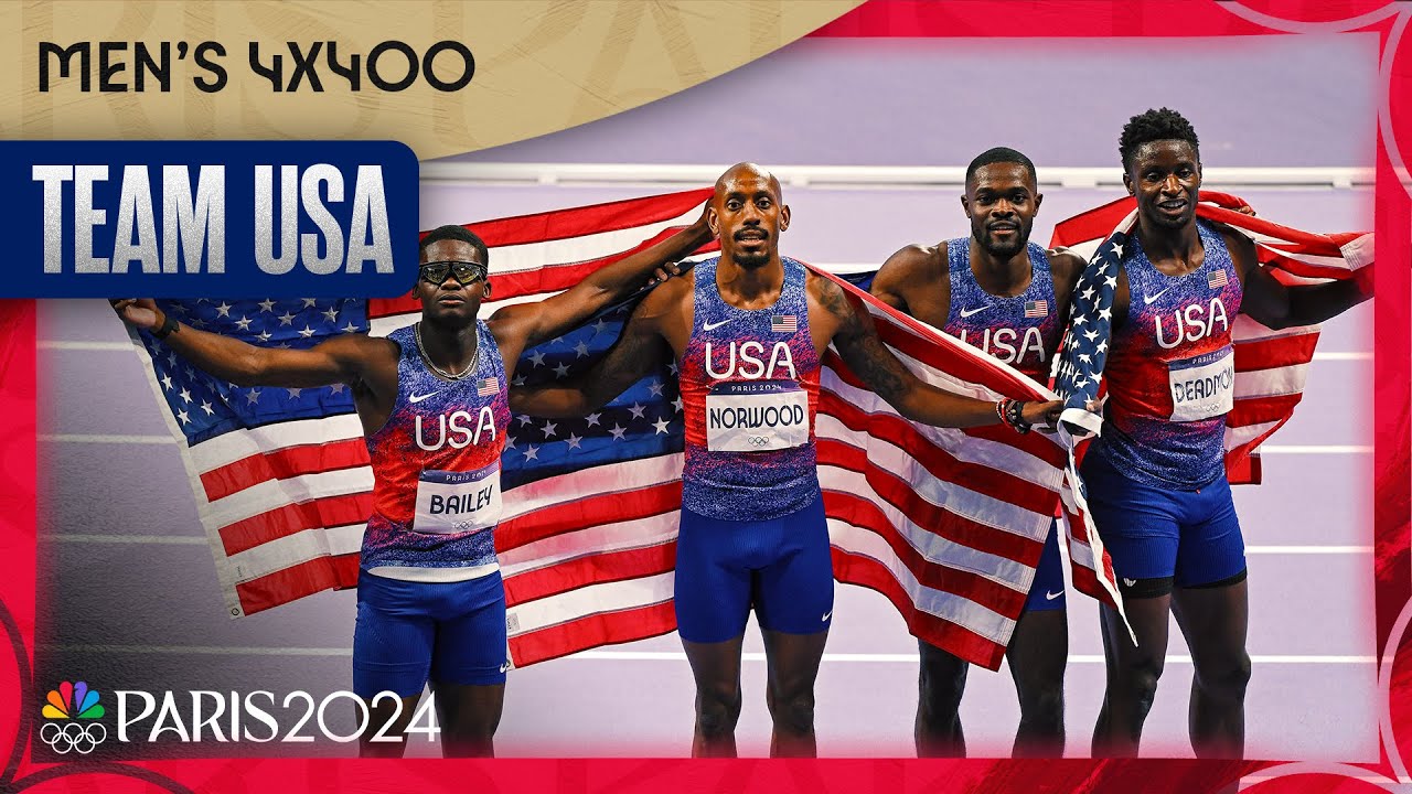 Rai Benjamin Powers U.S. to Victory in Men's 4x400m Relay | Paris Olympics