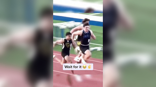Bro tried to emote on him #athletics #sprint #fail #funny
