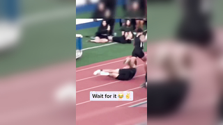 Bro tried to emote on him #athletics #sprint #fail #funny