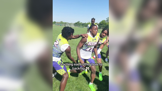 Y’all more brave than me @BOOM Football #backflip #football #ot7 #7on7 #7v7 #d1 #fail #funny