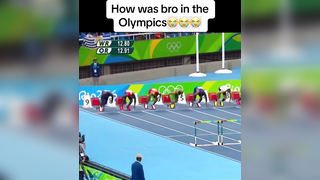 Bro couldnt even get past the first hurdle #fyp #viral #fail #meme #funny #comedy #olympics #trackandfield