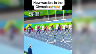 Bro couldnt even get past the first hurdle #fyp #viral #fail #meme #funny #comedy #olympics #trackandfield