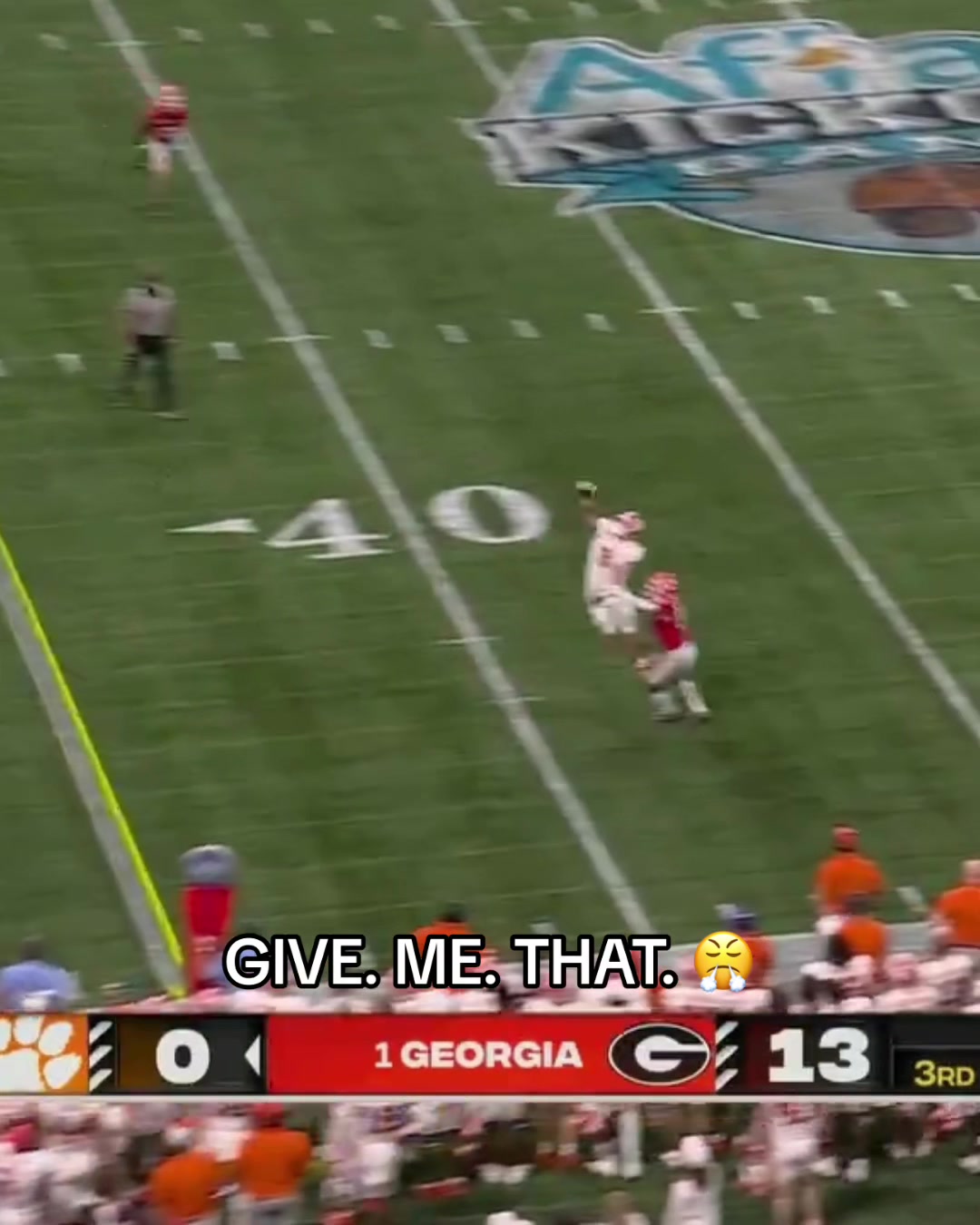 THATS HOW U FEEL JAKE BRININGSTOOL?? (via @ACCNetwork) #clemson #georgia #football #collegefootball #onehandedcatch #insane #d1