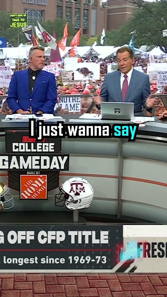That’s life Coach Saban @College GameDay @Texas A&M Football #nicksaban #coachsaban #alabama #rolltide #bama #crimsontide #collegefootball #texasaggies #notredame #texasamfootball #notredamefootball #football #ncaa #ncaafootball #sports #sportstok #saban