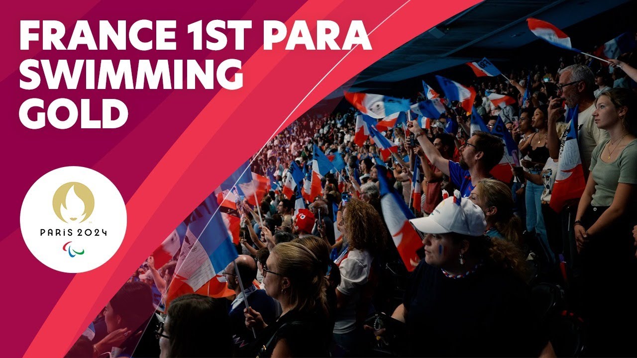 Crowd Goes Wild For France's 1st Para Swimming Gold!