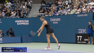 Zheng Qinwen vs. Aryna Sabalenka Highlights | 2024 US Open Quarterfinal