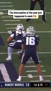 CRAZY INT That is just absolutely INSANE grab catch of the year !