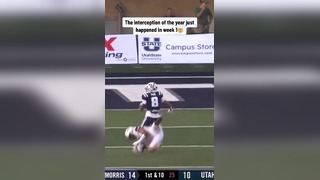 CRAZY INT That is just absolutely INSANE grab catch of the year !