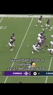 JAXSON DART 445 YARDS & 6 TDs AT HALFTIME UNREAL. (via @Ole Miss Football)