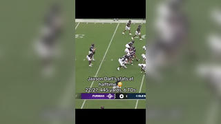JAXSON DART 445 YARDS & 6 TDs AT HALFTIME UNREAL. (via @Ole Miss Football)