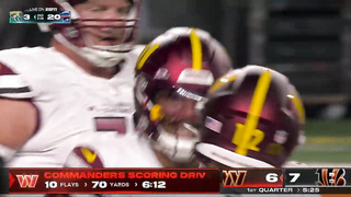 Brian Robinson Jr. gets the Commanders on the Board vs the Bengals