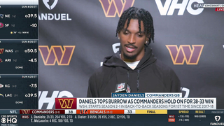 Jayden Daniels not satisfied after spectacular performance against the Bengals | Press Conference