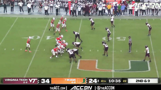 Virginia Tech vs. Miami Game Highlights | 2024 ACC Football