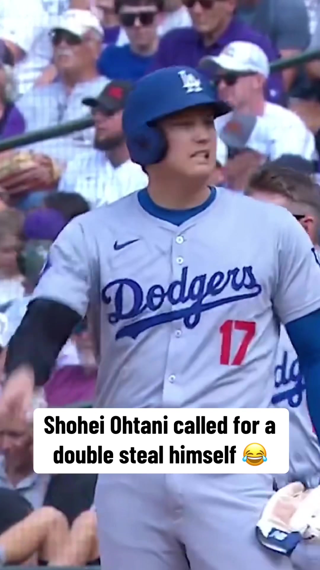 Shohei’s face at the end (via @MLB) #mlb #baseball #dodgers #shoheiohtani #ohtani