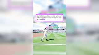 Charlie Blackmon takes the field by himself before any other Rockies ahead of his final MLB game #mlb #baseball #rockies #charlieblackmon