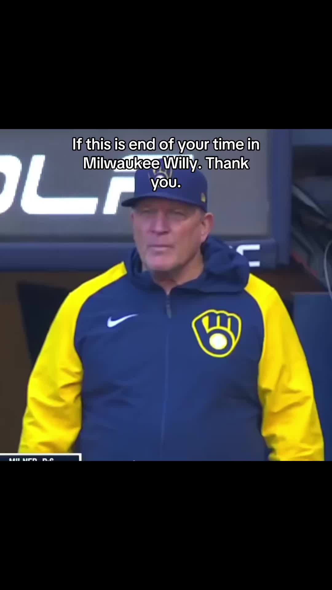 Thank you for everything Willy. We hope to have you back. #mlb #brewcrew #brewers #yelichwrld