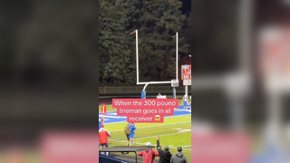 What a snag ‍ #touchdown #football #footballtiktok #lineman #offensivelineman #highschoolfootball #nfltiktok (via @Rck_here_we_go_brownies‍)