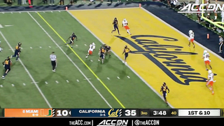 Miami Hurricanes Pull Off Epic Comeback Against Cal, Win 39-38