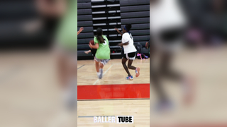 5th Grader Carly Lewis with a Big Block at the Elite 60 Showcase