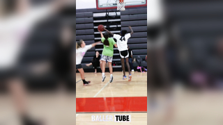 5th Grader Carly Lewis with a Big Block at the Elite 60 Showcase