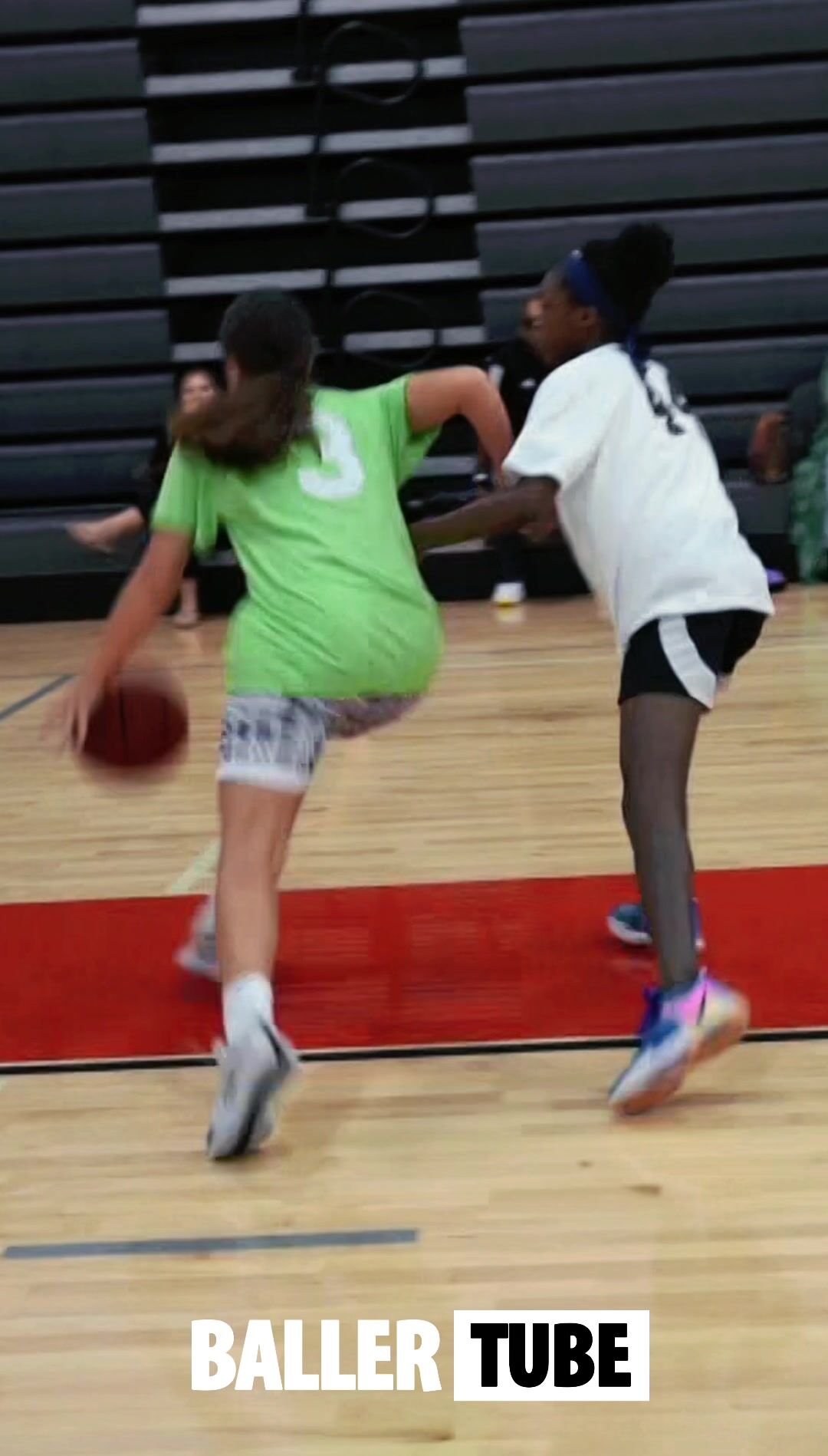 5th Grader Carly Lewis with a Big Block at the Elite 60 Showcase