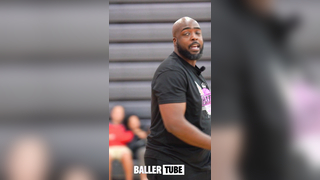 Coach Slim Leads Campers Through Dynamic Warmup Stretch at the Elite 60 Showcase