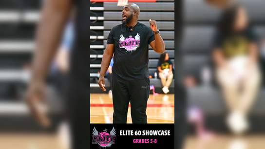 Coach Slim Leads Campers Through Dynamic Warmup Stretch at the Elite 60 Showcase