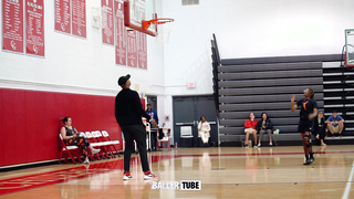 Caron Butler offers advice to Injured Player at Elite 60 Showcase in Fort Lauderdale